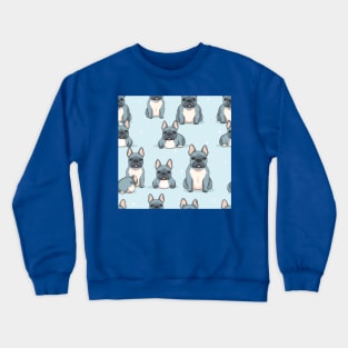 Cute cartoon French bulldog pattern 02 Crewneck Sweatshirt